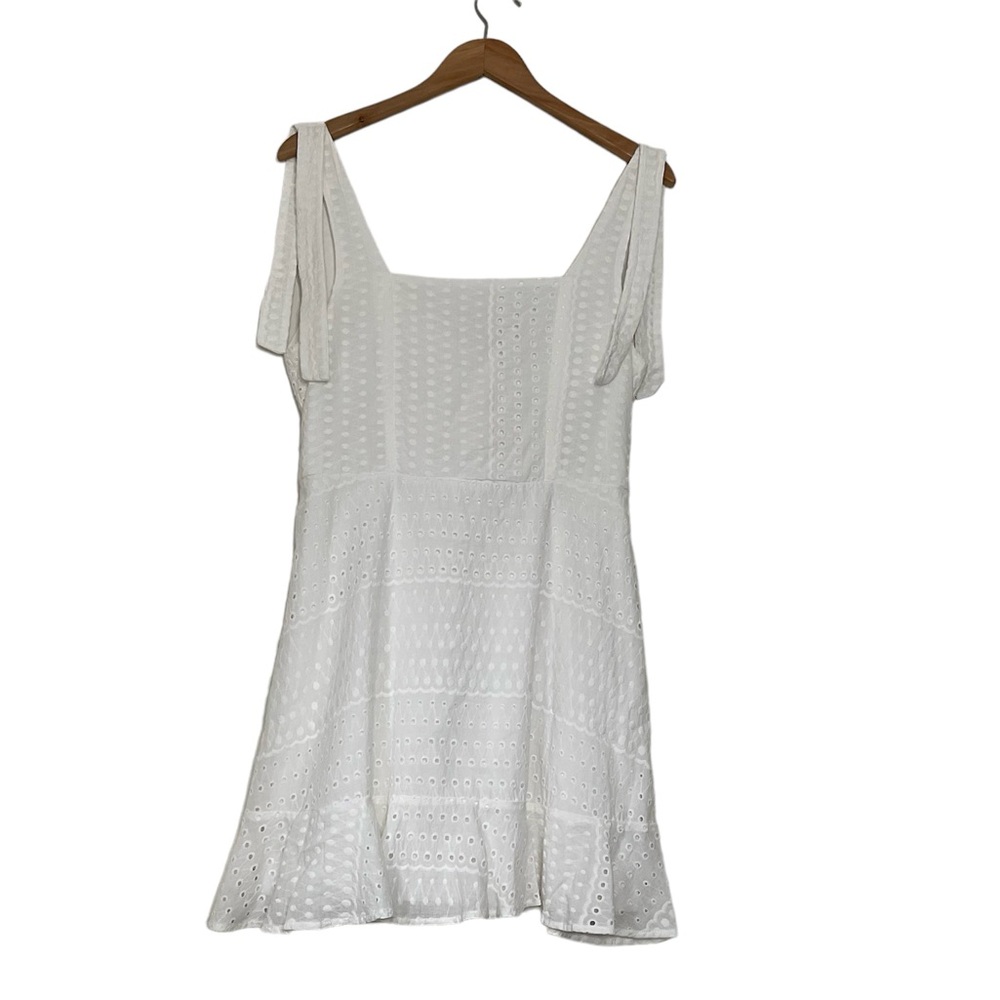 Altar’d State Sun Dress XL White Eyelet Mini Sleeveless Lined Vacation Beachy
